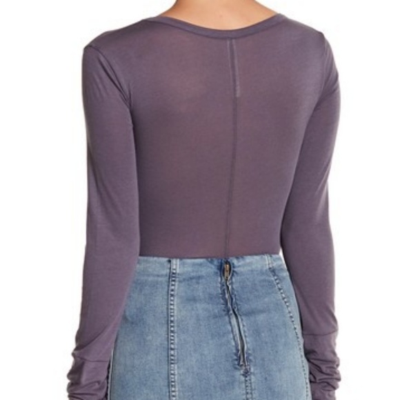 NWT Free People Easy Peasy Gray bodysuit L… - Picture 5 of 6